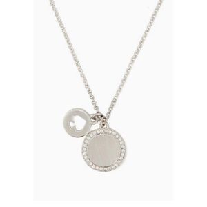 Kate Spade “Spot the Spade” Necklace, Silver NWT